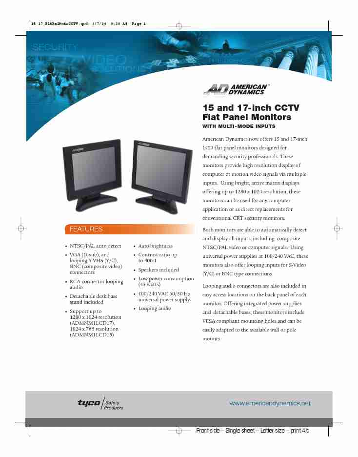 American Dynamics Computer Monitor 15 and 17-inch CCTV-page_pdf